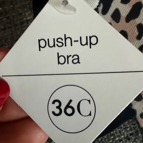 Rene Rofe Padded Push Up Bra Size 36C Leopard Print With Underwire - Picture 5 of 6